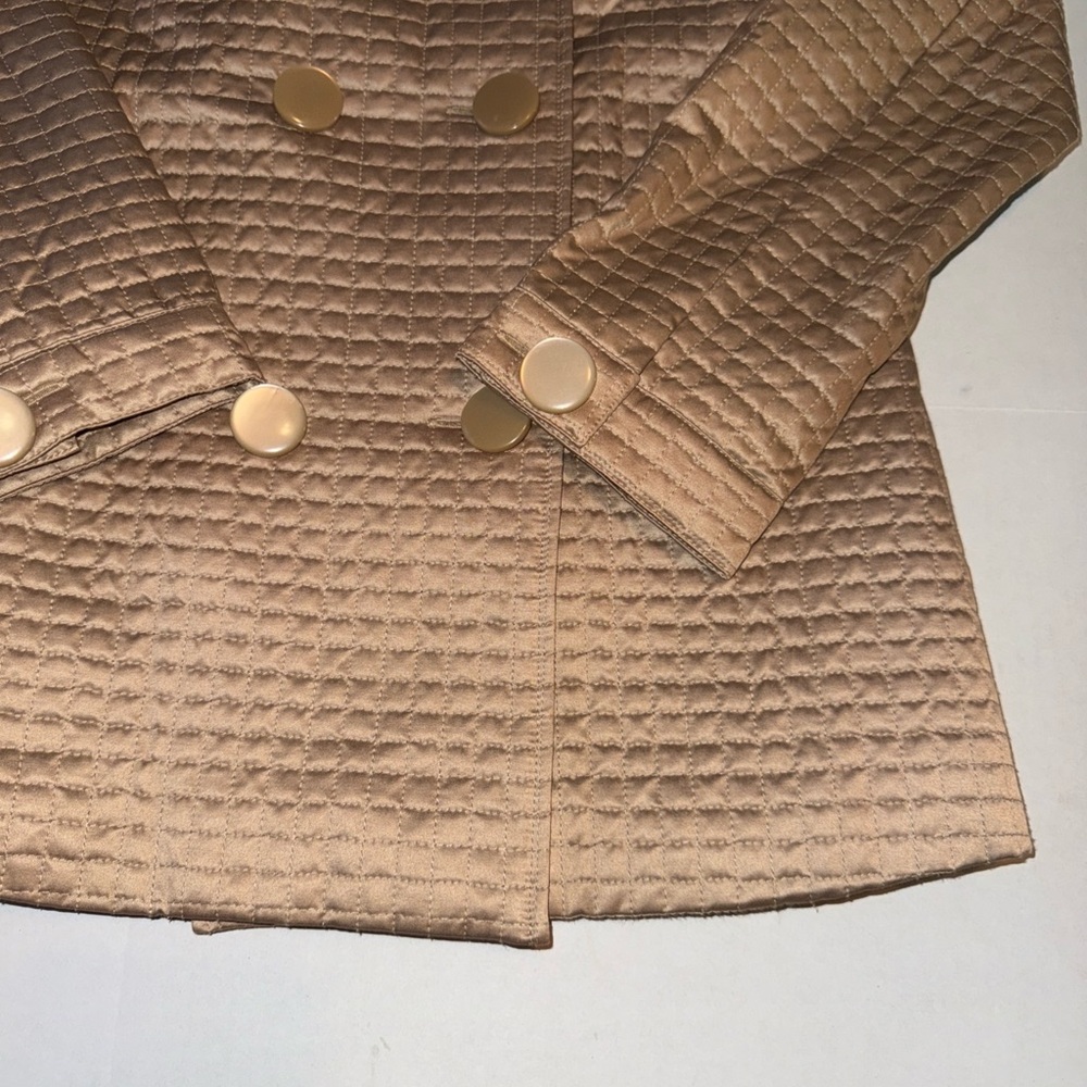 bebe Gold Quilted Pea Coat - Picture 5 of 10